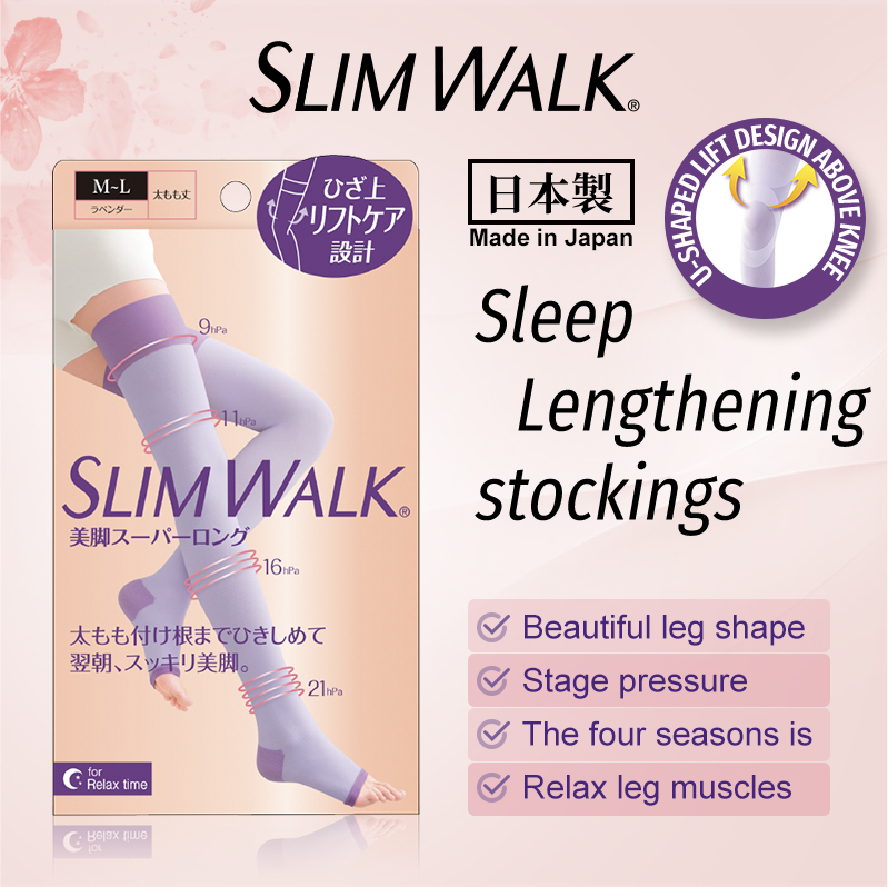 SLIMWALK Compression Open-Toe Socks for Night (Long)