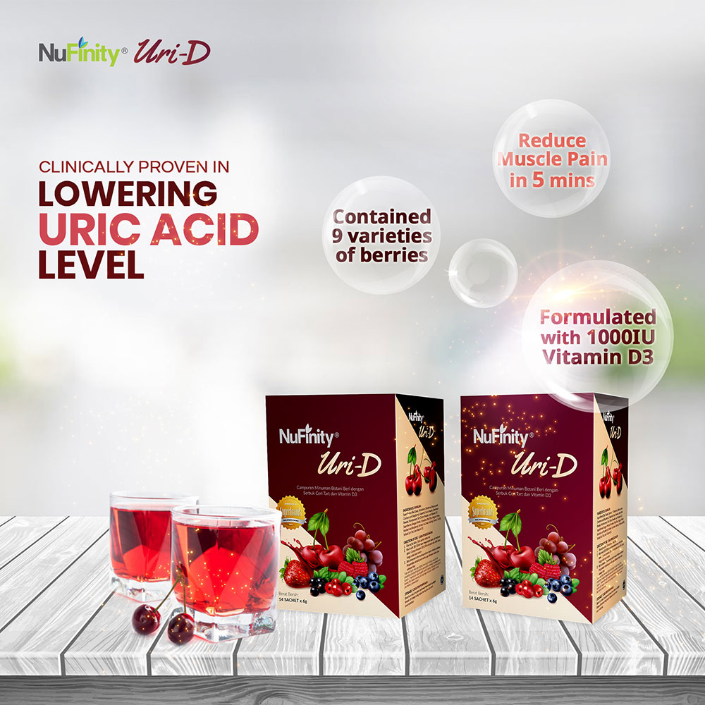 NuFinity UriD Botanical Beverage with Tart Cherry Powder and Vitamin