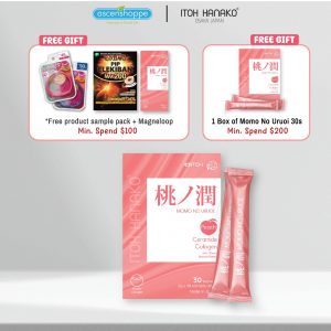 [BUY 1 FREE 1] ITOH HANAKO MOMO NO URUOI Ceramide Collagen 🍑 - Made in Japan