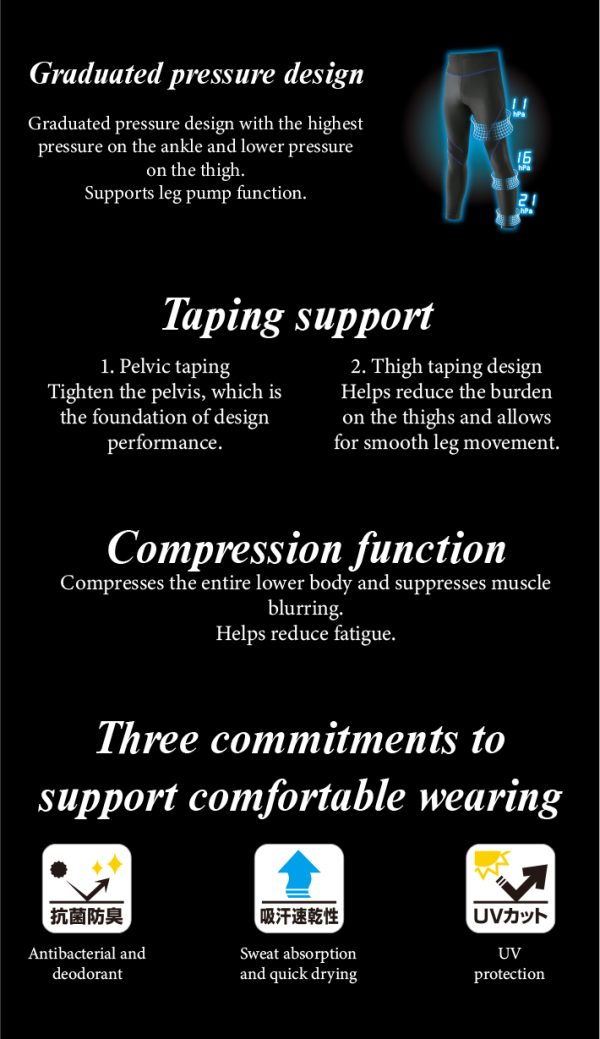 PRO-FITS SPORTS COMPRESSION LEGGINGS FOR MEN (LONG) - L - Image 2