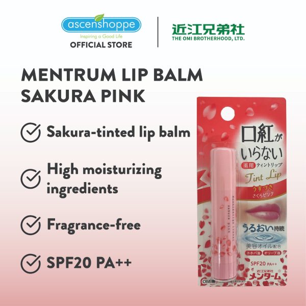 [Ready Stock] OMI Menturm Lip Balm SPF20 Sakura Pink - Image 3