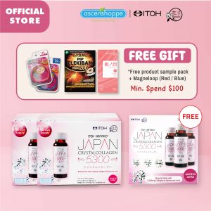 [Bundle of 2] ITOH Hanako Japan Crystal Collagen Drink 5300mg Buy Two 16s + Free One 3s