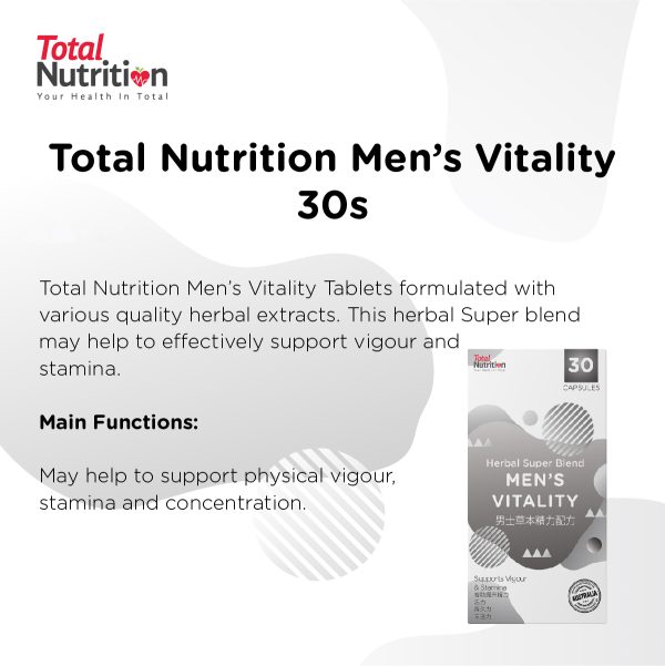 [Ready Stock] Total Nutrition Men’s Vitality Tablets, 30s - Image 2