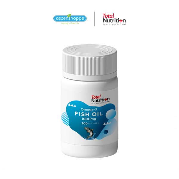 [Ready Stock] Total Nutrition Omega-3 Fish Oil 1000mg Softgels, 200s