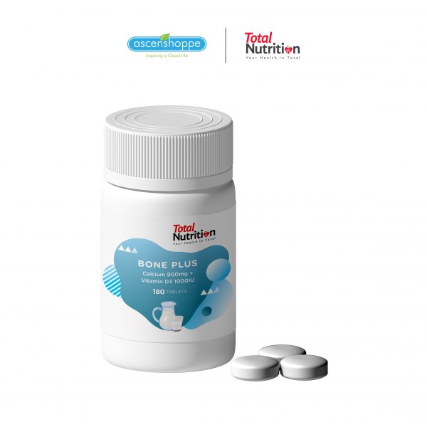 Total Nutrition Bone Plus Calcium 900mg + Vitamin D3 1000IU 180S - Image 3