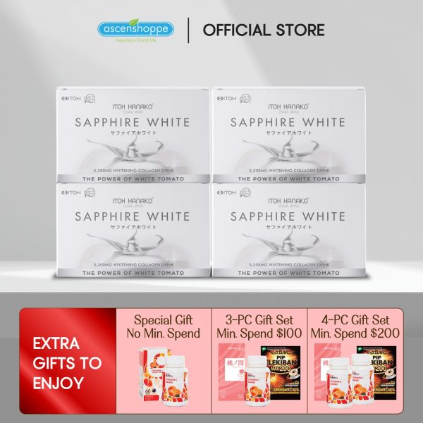 [Bundle of 4] ITOH Hanako Sapphire White Collagen Drink 10s x 4