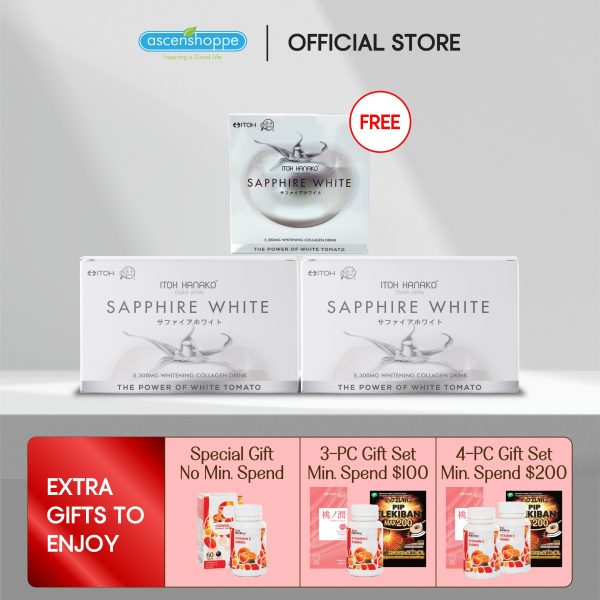 [Bundle of 2] ITOH Hanako Sapphire White Collagen Drink Buy Two 10s + Free One 3s