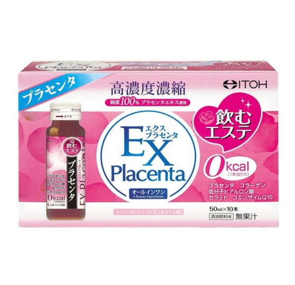 ITOH EX PLACENTA Collagen Hyaluronic Beauty Drink (50ml x 10 Bottles)