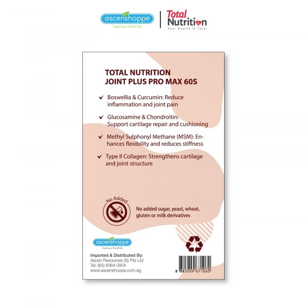 [Made in Australia] Total Nutrition Joint Plus Pro MAX+ 60S - Image 5