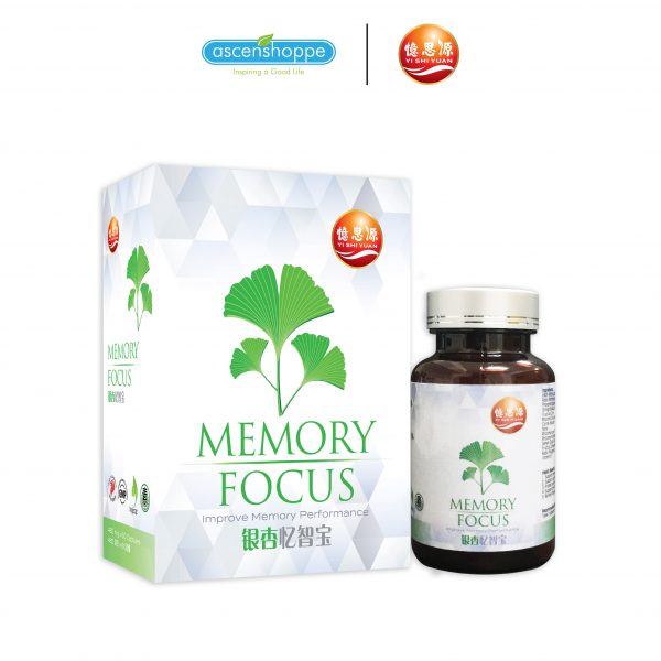 YISHIYUAN Memory.Focus 60's 憶思源银杏忆智宝 for improve memory brain health study aid brain nutrition mental clarity